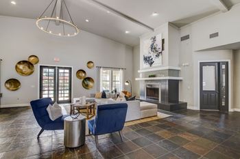 Clubhouse with shuffleboard table